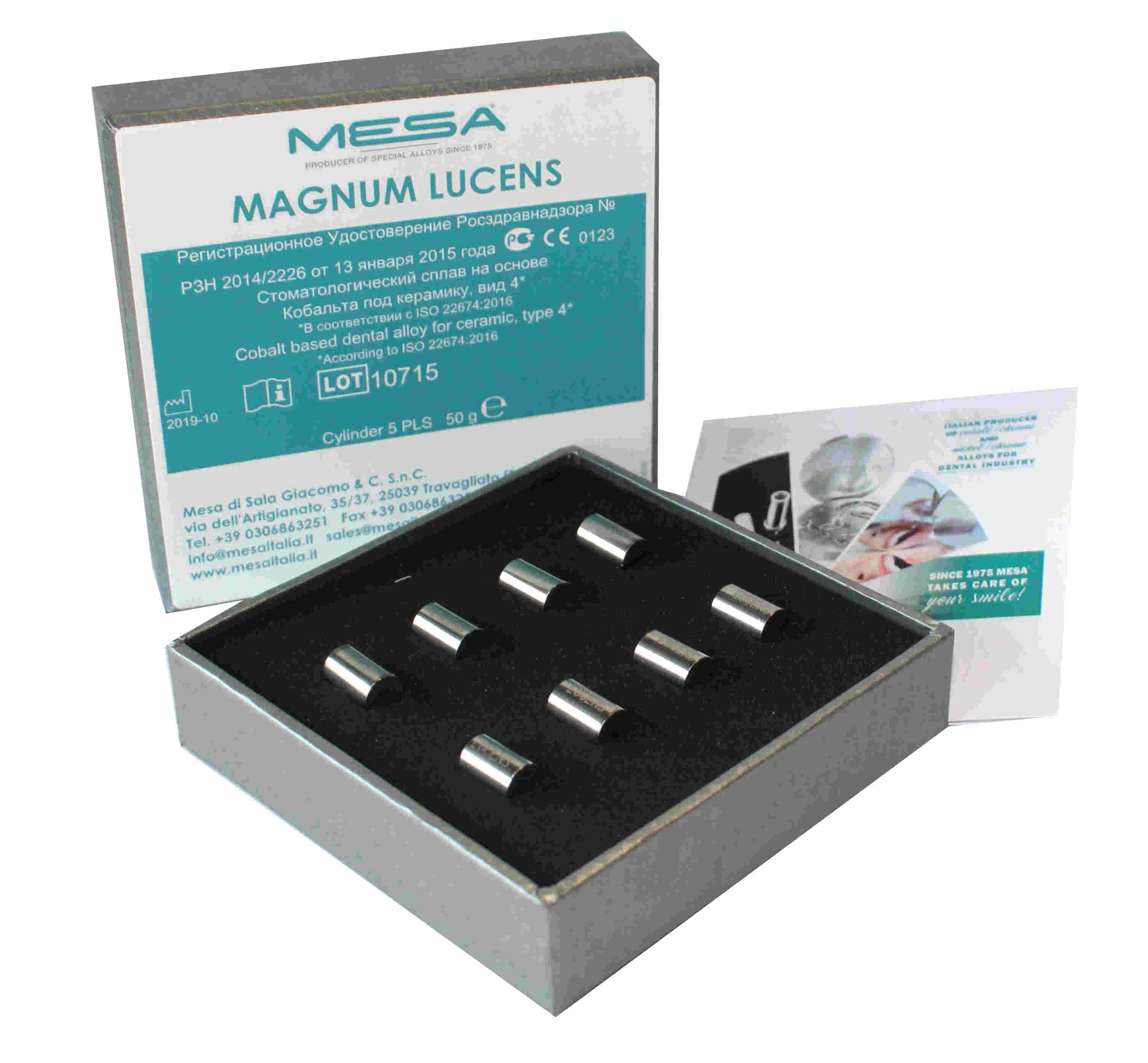 Сплав зуботехнический CoCr для металлокерамики Magnum Lucens