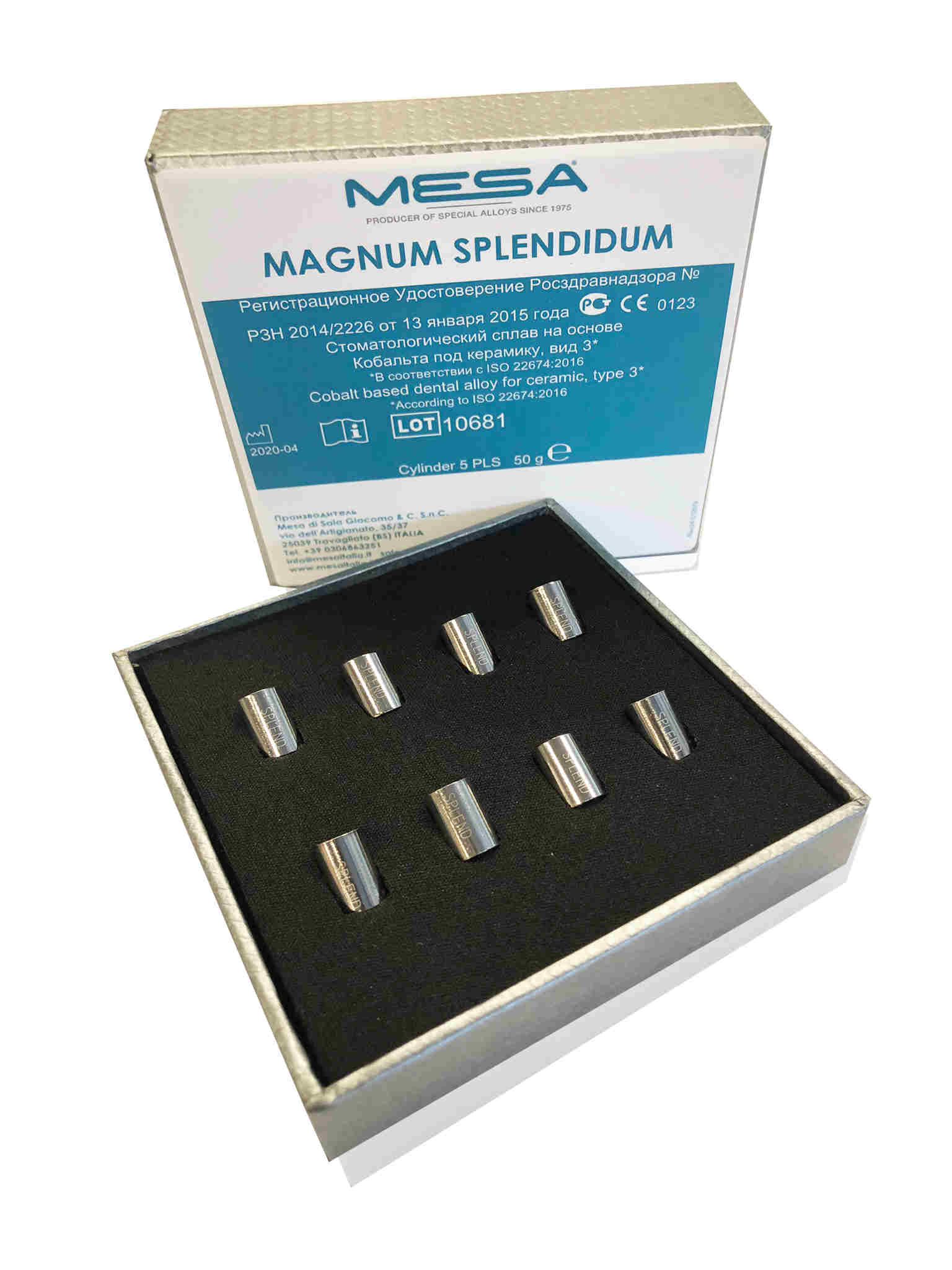 Сплав зуботехнический CoCr для металлокерамики Magnum Splendidum